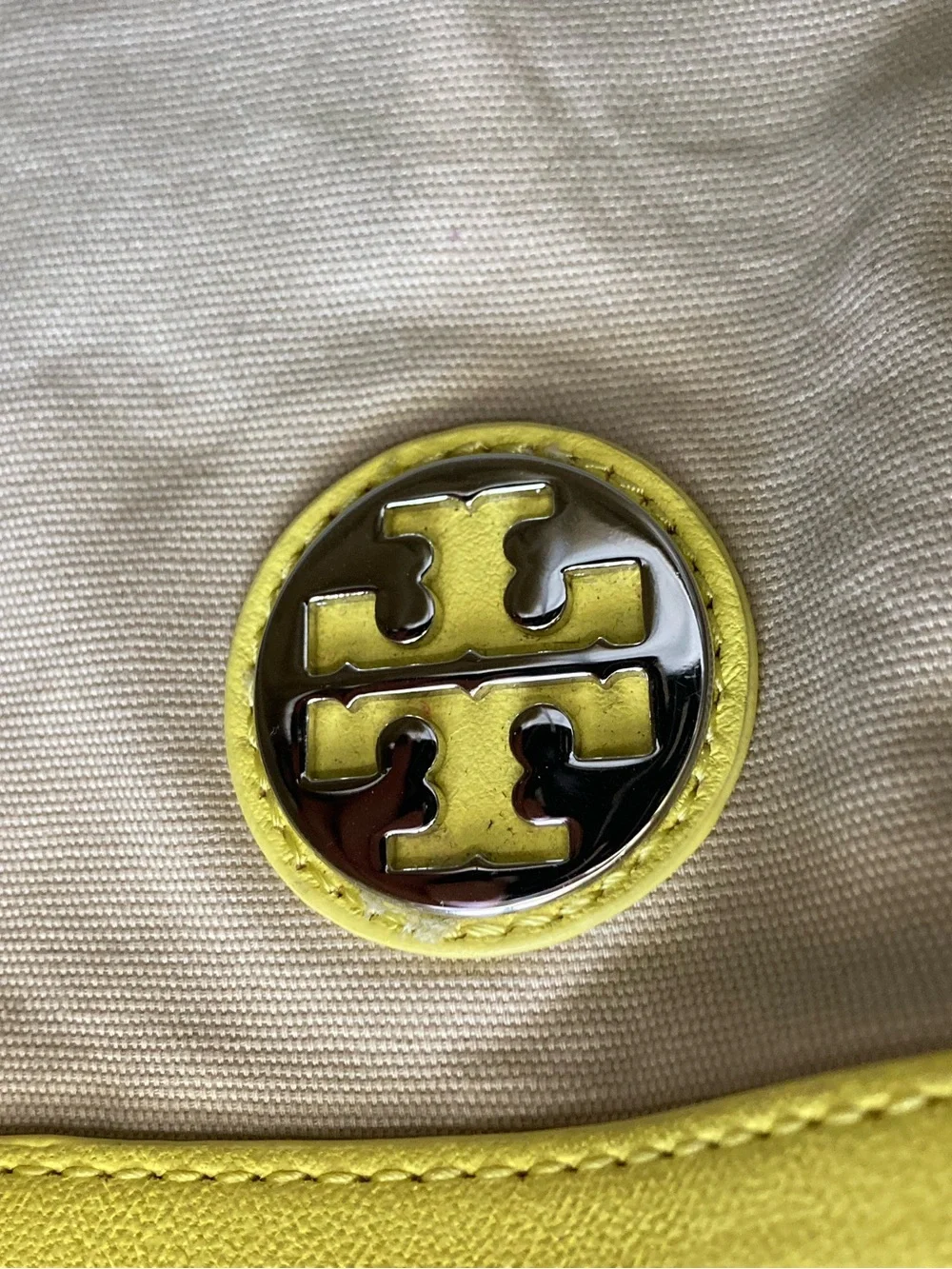 Tory Burch Pyramid Stud Citrus Handbag